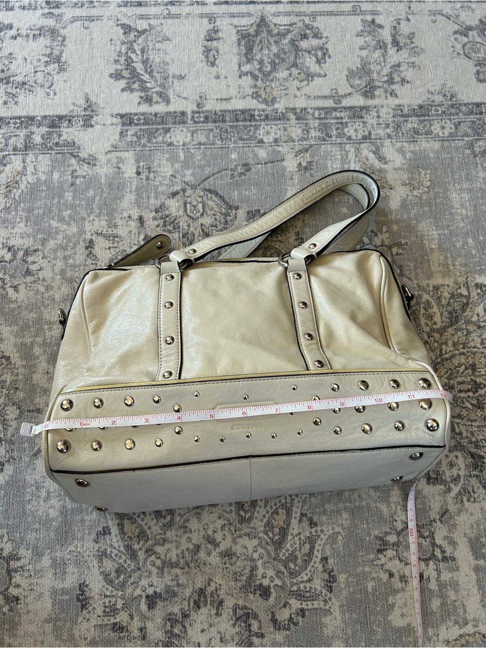 Coach Studded Leather Satchel Bag - Picture 7 of 14